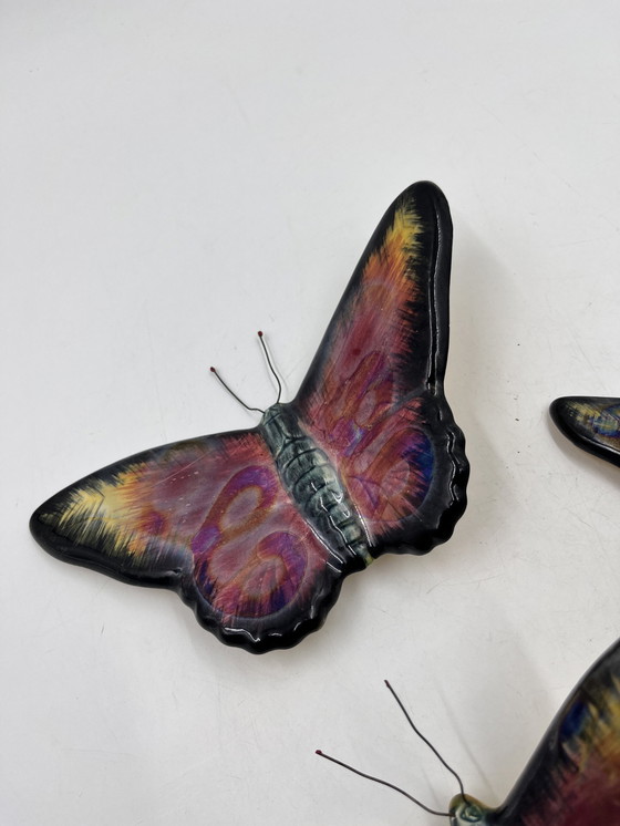 Image 1 of Set Of 3 Ceramic Butterflies