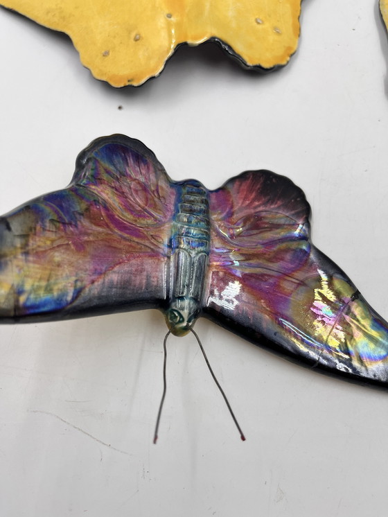 Image 1 of Set Of 3 Ceramic Butterflies