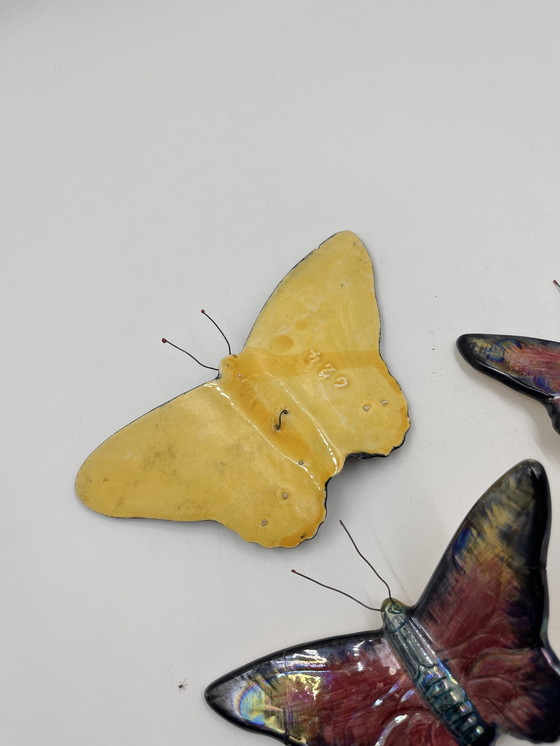 Image 1 of Set Of 3 Ceramic Butterflies