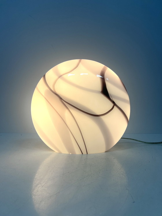 Image 1 of Zijlstra Tiel Table Lamp Glass Zebra Swirl