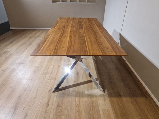 Image 1 of Hulsta Et1100 Dining Table - Wood - Chrome Base -New Condition