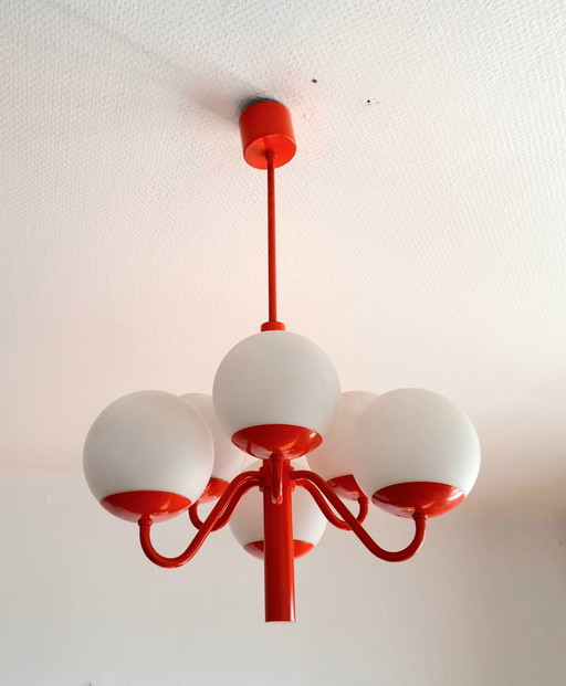 Sputnik chandelier by Kaiser Leuchten 1970