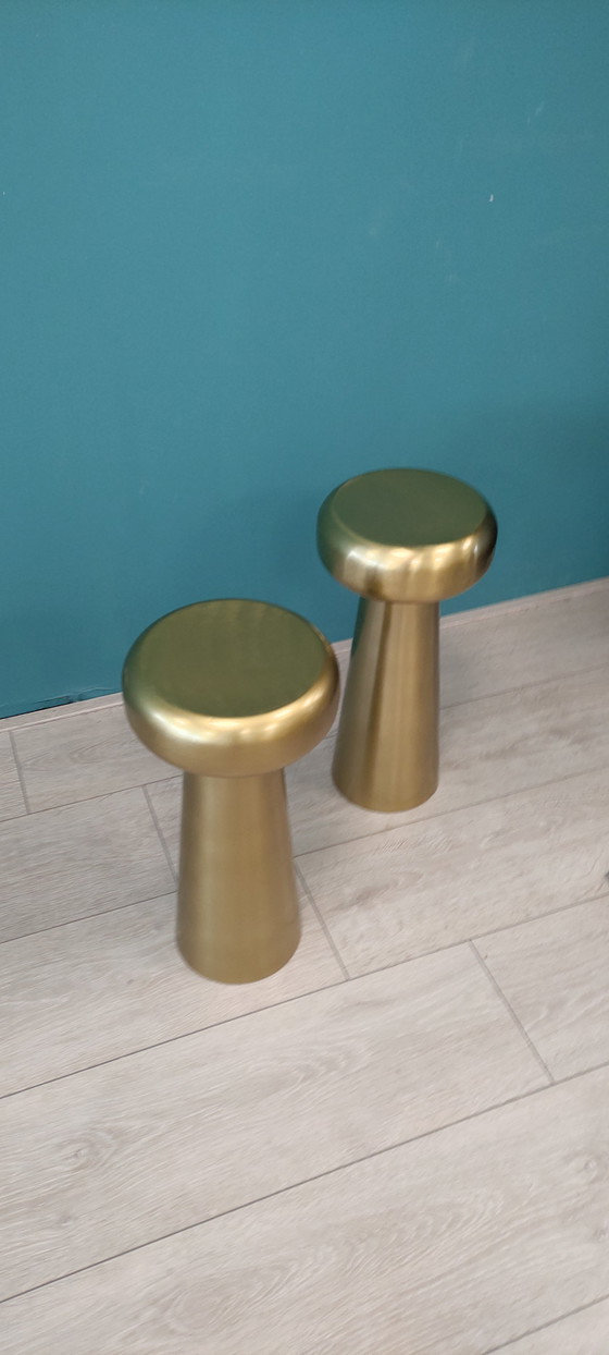 Image 1 of Gold Side Tables