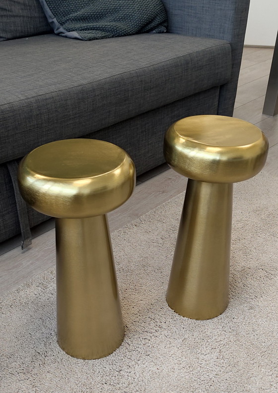 Image 1 of Gold Side Tables