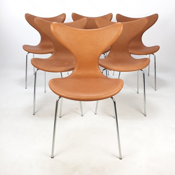 Image 1 of Set of 6 vintage Lily chairs by Arne Jacobsen for Fritz Hansen, 1960