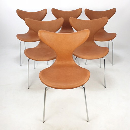 Set of 6 vintage Lily chairs by Arne Jacobsen for Fritz Hansen, 1960