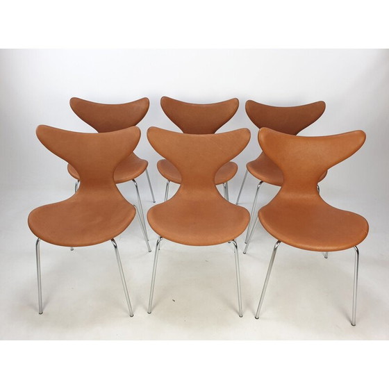 Image 1 of Set of 6 vintage Lily chairs by Arne Jacobsen for Fritz Hansen, 1960