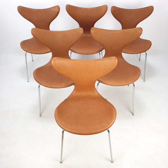 Image 1 of Set of 6 vintage Lily chairs by Arne Jacobsen for Fritz Hansen, 1960