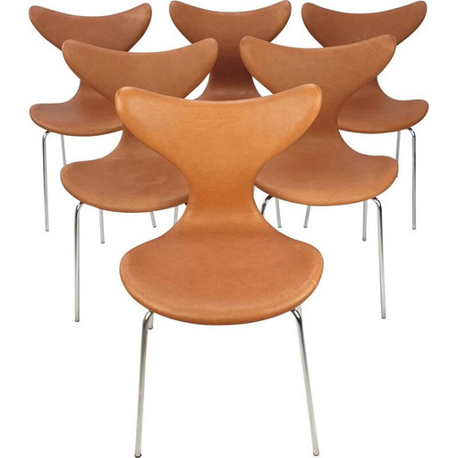Set of 6 vintage Lily chairs by Arne Jacobsen for Fritz Hansen, 1960
