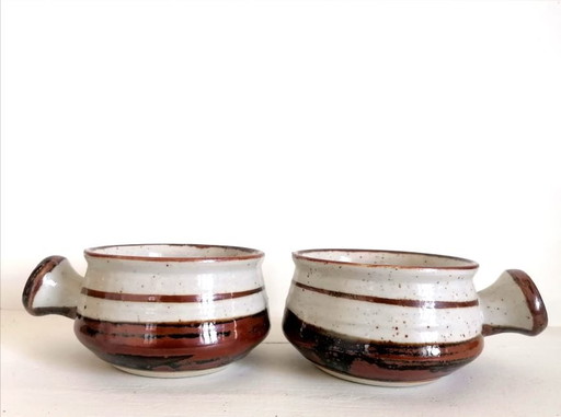 2 X Japanese Stoneware Cups