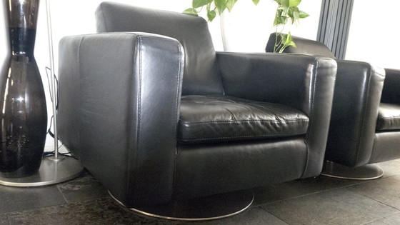 Image 1 of 2x Natuzzi swivel armchair