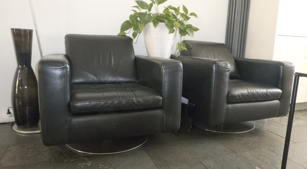 2x poltrona girevole Natuzzi