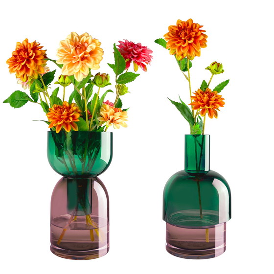 Image 1 of Vase Flip Cloudnola vert moyen et rose