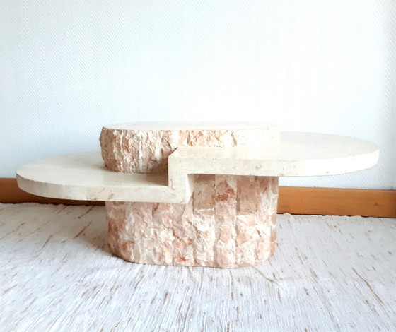 Image 1 of Brutalist coffee table in Mactan stone by Magnussen Ponte