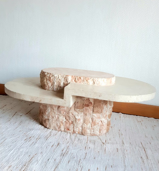 Image 1 of Brutalist coffee table in Mactan stone by Magnussen Ponte