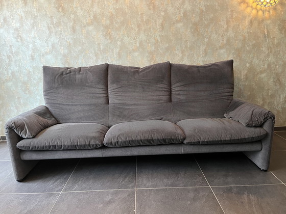 Image 1 of Cassina Maralunga 3-Seater Sofa Velvet Gray Anthracite