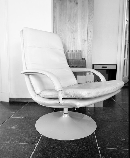 Leather Lounge Armchair 60s