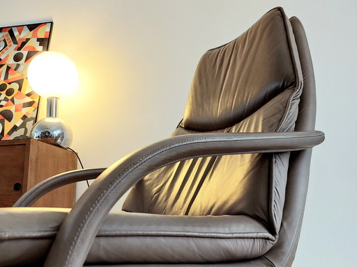 Leather Lounge Armchair 60s