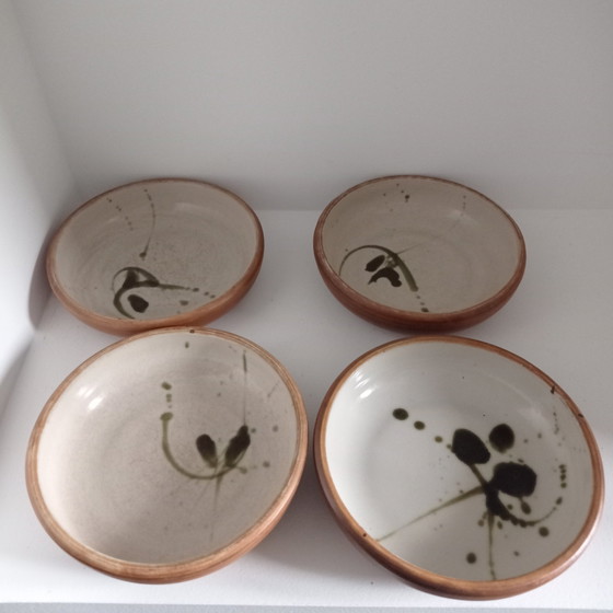 Image 1 of 4x Assiettes Creuses Poterie De La Colombe