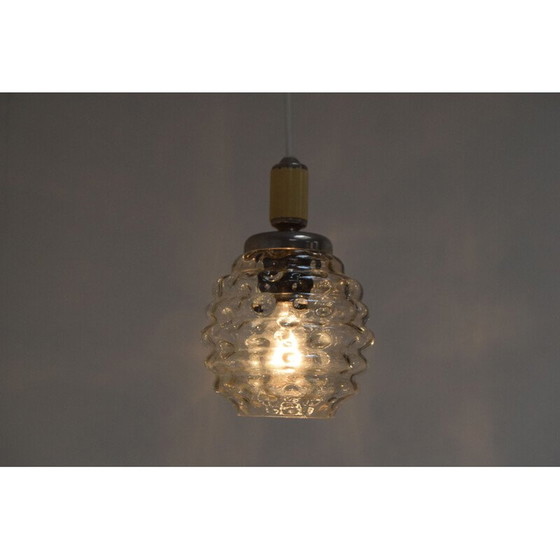 Image 1 of Vintage glass suspension, Czechoslovakia 1960
