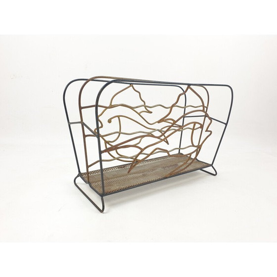 Image 1 of Portariviste vintage in metallo con pesce, Francia 1950