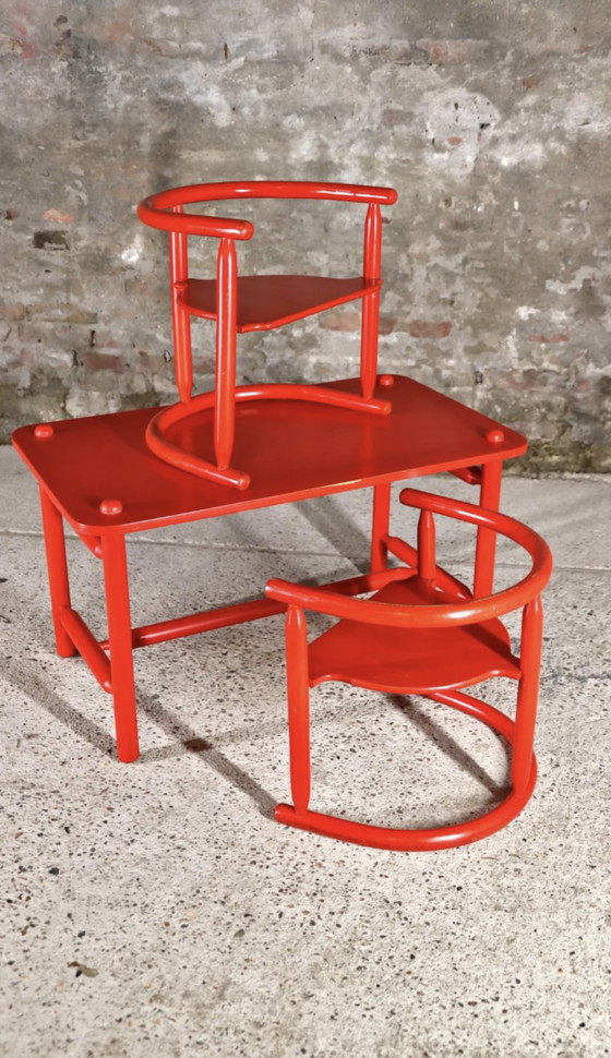 Image 1 of 2x Ikea chair + 1x table by Karin Mobring