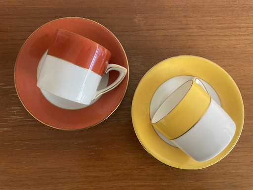 2x J.J. GEUBELS coffee set