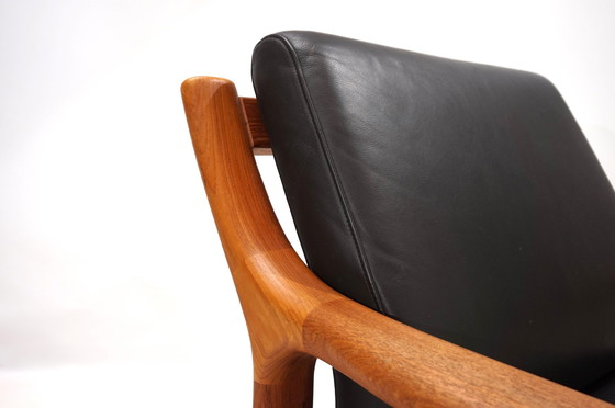 Image 1 of Set Of 2 Holstebro Teak Leather Armchairs, 1960