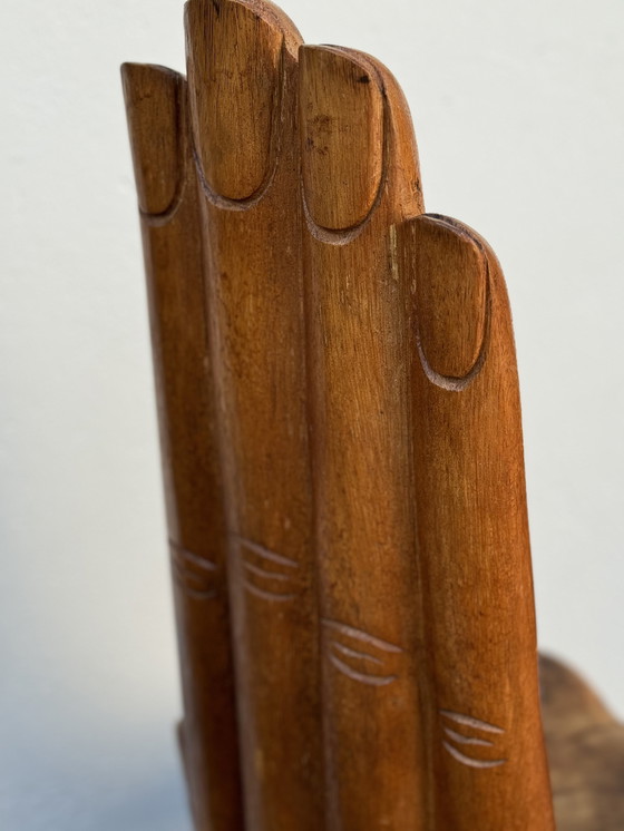 Image 1 of Bespoke Wooden Buddha Hand Chair