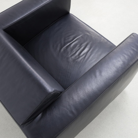 Image 1 of Chaise longue en cuir et chrome par Molinari, 1990