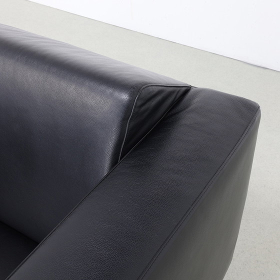 Image 1 of Chaise longue en cuir et chrome par Molinari, 1990