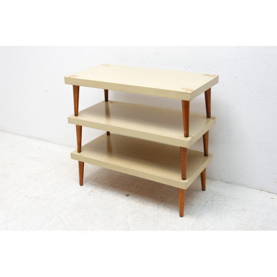 Image 1 of Set of 3 vintage wooden flower stands, Czechoslovakia 1970s