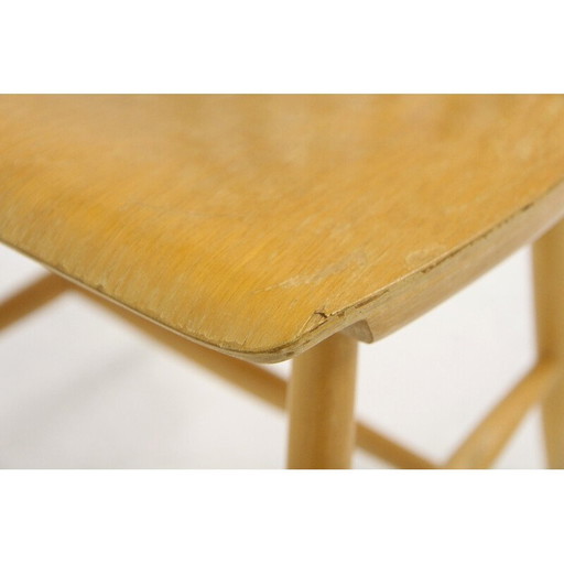 Vintage oakwood chair "Pinnstol", Sweden 1960s