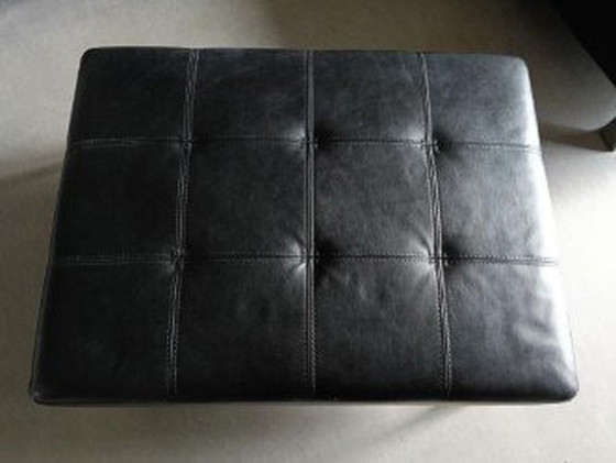 Image 1 of Leather Corner Sofa And Hocker Montel Cipriani