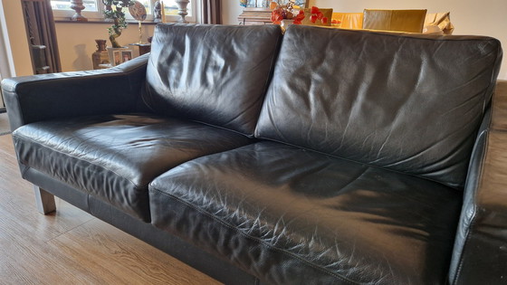 Image 1 of Leolux Model Antonia 2.5 Seater Of Black Leather.