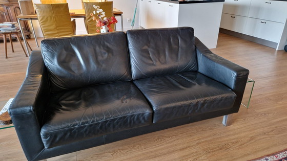 Image 1 of Leolux Model Antonia 2.5 Seater Of Black Leather.