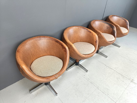 Image 1 of Set Of 4 Luna Lounge Chairs By Pierre Guariche For Meurop, 1960S 