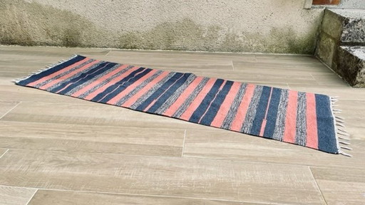 Contemporary Cotton Kilim Rug - 189 X 46Cm