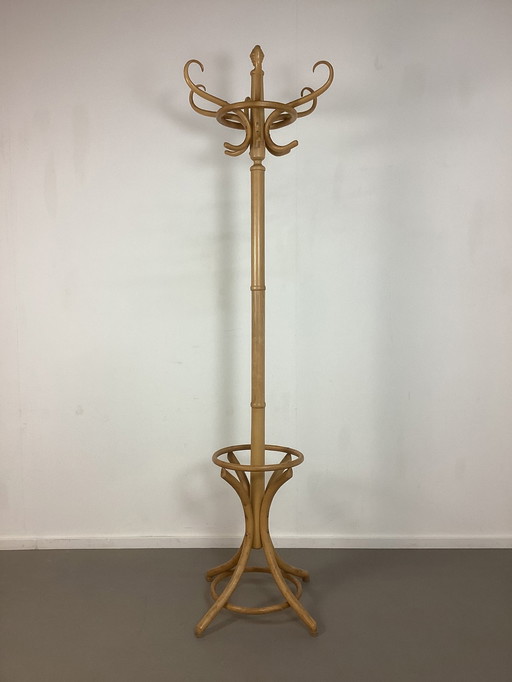 Vintage Fifties Wooden Coat Rack Thonet Style