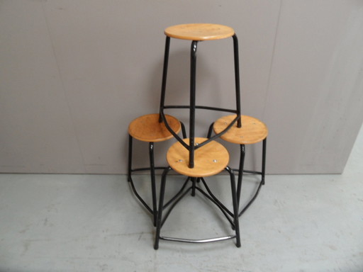 Ensemble vintage de 4 tabourets