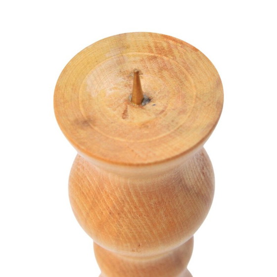 Image 1 of Candeliere vintage in legno e ottone, Danimarca 1970