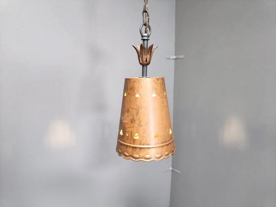 Image 1 of Brutalist Copper Pendant Light, 1970S 