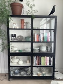 Industrial Black/Glass Display Cabinet