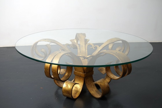 Image 1 of German side table made of golden metal, 1970s