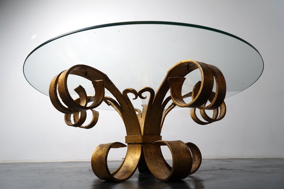 Image 1 of German side table made of golden metal, 1970s