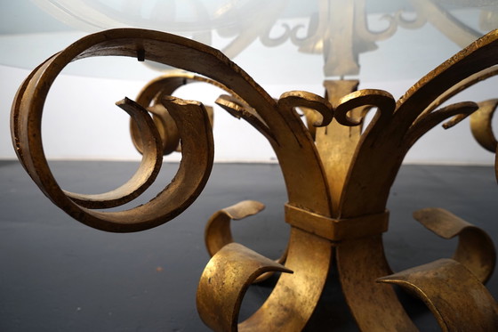 Image 1 of German side table made of golden metal, 1970s