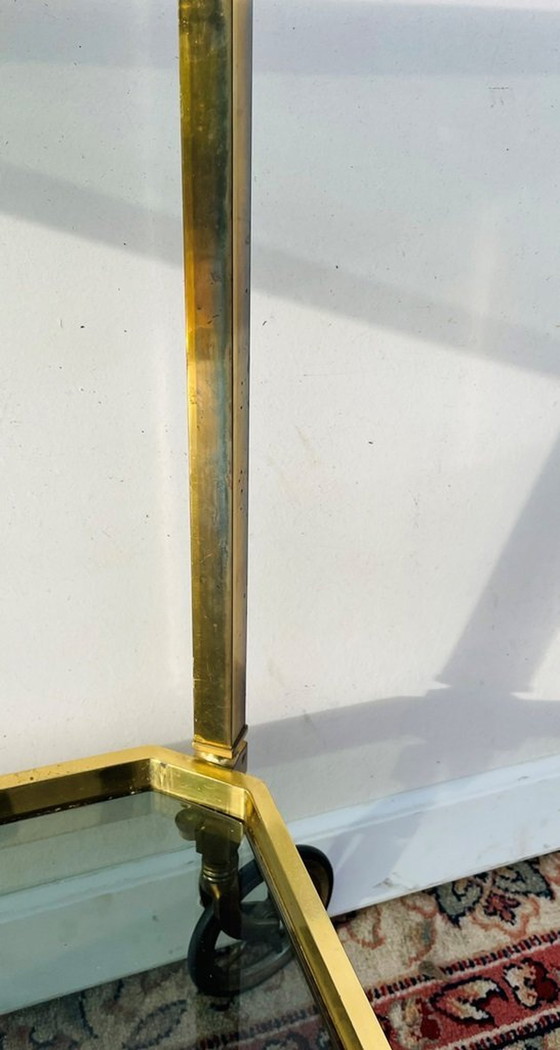 Image 1 of 70S Serving Cart * Vintage Hollywood Regency * Roller Table