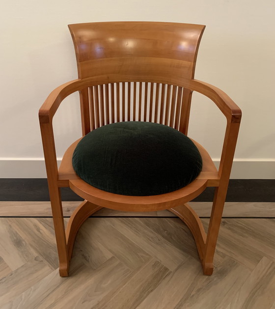 Image 1 of Set Of 6 Barrel Chairs 606 By Frank Lloyd Wright Manufactured By Cassina