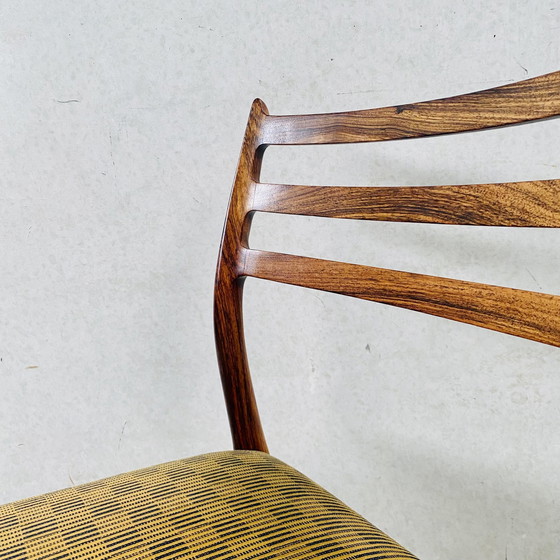 Image 1 of 4 X Niels O. Møller Rosewood Dining Chairs Model 78 From J.L. Møller Möbelfabrik, Denmark 1962