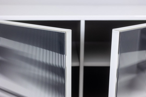 Image 1 of Roche Bobois. Cinétique" black and white sideboard. 1990's.